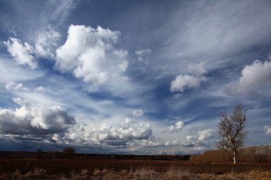 Peyzaj alanı gökyüzü bulutlar