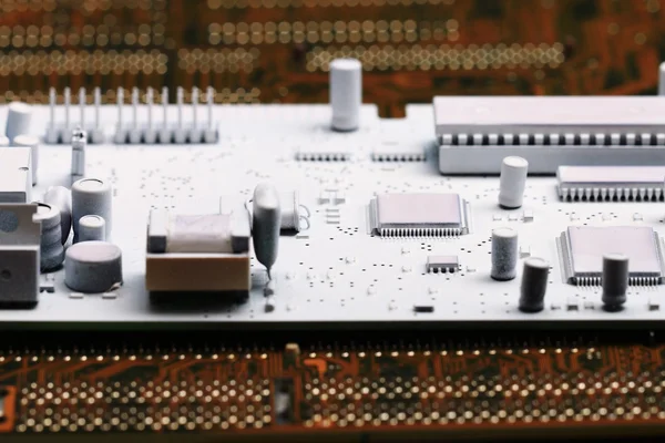 Micro-elektronica computerchip — Stockfoto