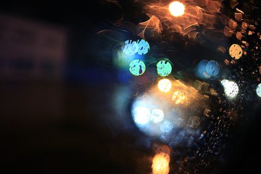 Bulanık şehir ışıkları