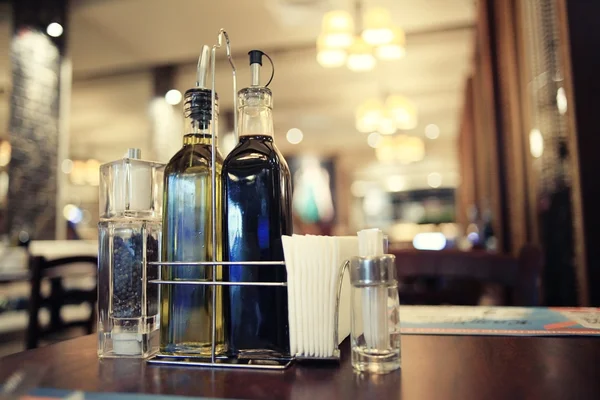 Restaurant serving table background — Stock Photo, Image