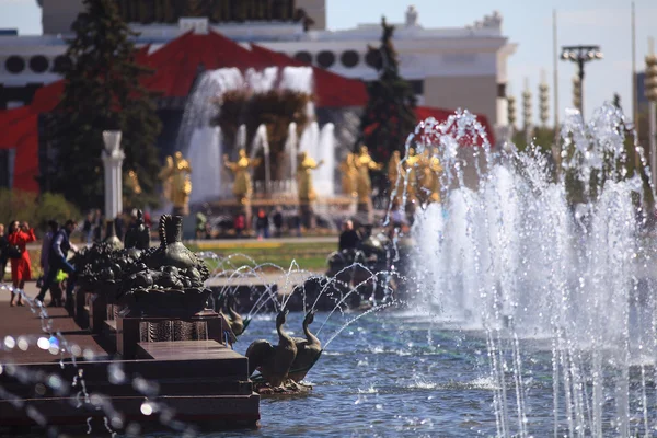 Fontein beeldhouwkunst aan de Moskou — Stockfoto