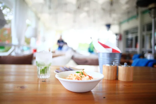 Configuração de mesa no café — Fotografia de Stock