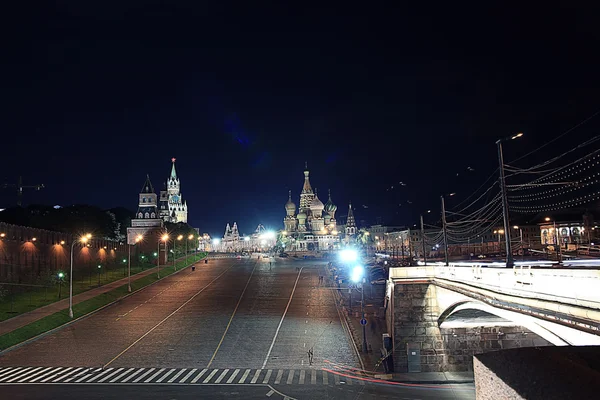 莫斯科的夜路 — 图库照片