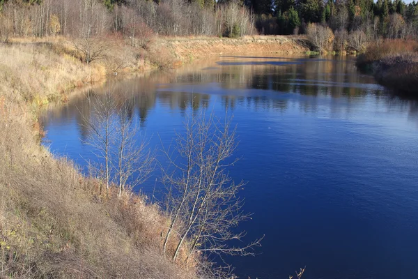 Höstens landskap sjöstranden — Stockfoto