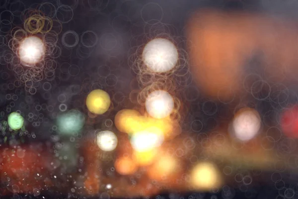 模糊的背景的夜晚城市的灯光 — 图库照片
