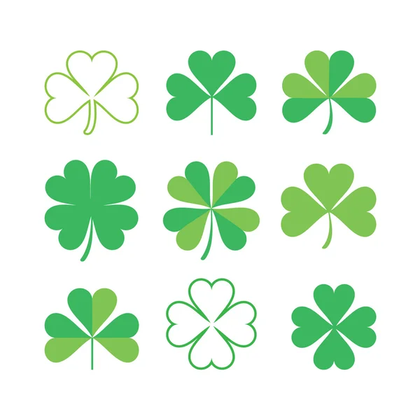 Set shamrock — Stockvector