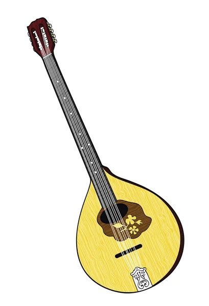 Färgglad illustration av irländsk Bouzouki — Stock vektor