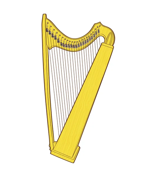 Levier gothique harpe celtique — Image vectorielle