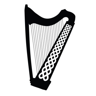 Celtic ARP siluet süsleme beyaz arka plan üzerinde izole ile