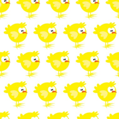 Beyaz arka plan üzerinde tavuk ile Seamless Modeli.