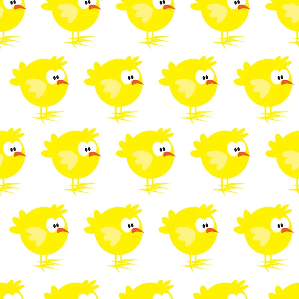 Seamless pattern with chicken on white background. — Stock Vector