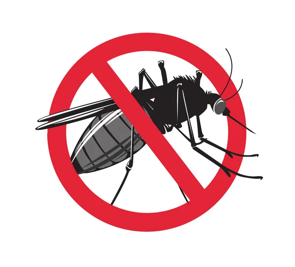 白色背景上没有隔离的蚊子标志. — 图库矢量图片