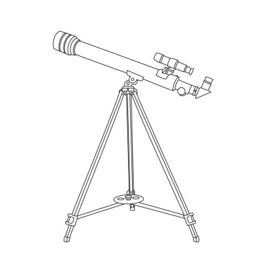 Teleskop el tekniği çizilmiş.