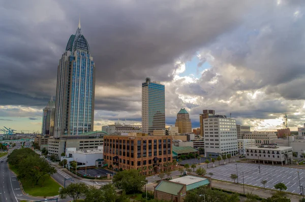 Downtown Mobile Horizonte Orla Alabama Outubro 2020 — Fotografia de Stock