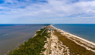 Körfez Sahilleri, Alabama 'daki Morgan Kalesi' nin hava manzarası. 