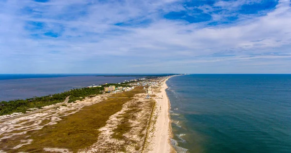 Vista Aérea Fort Morgan Beach Gulf Shores Alabama — Fotografia de Stock