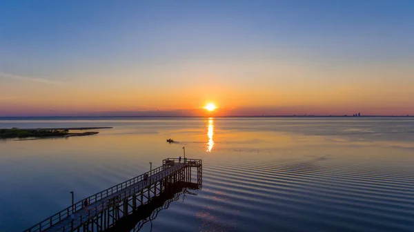 Павільйон Острові Мобіл Бей Штат Алабама Заході Сонця — стокове фото