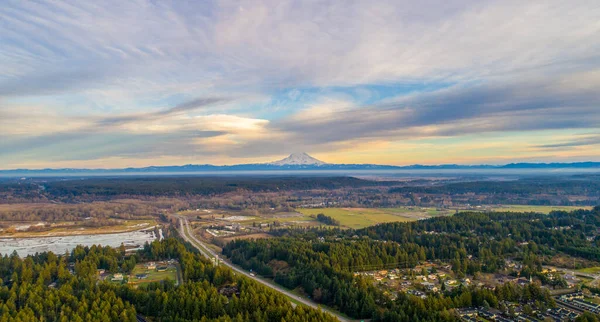 Mount Rainier Horizon Olympia Washington — Stok fotoğraf