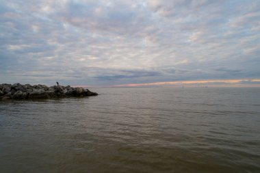 Gün batımında Point Clear, Alabama 'dan Mobil Körfez 