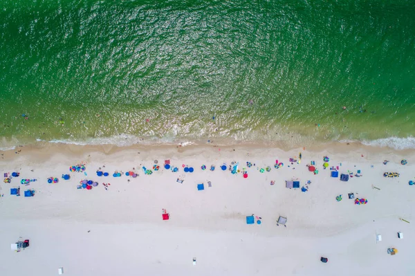 Aerial view of the beach in Gulf Shores, Alabama