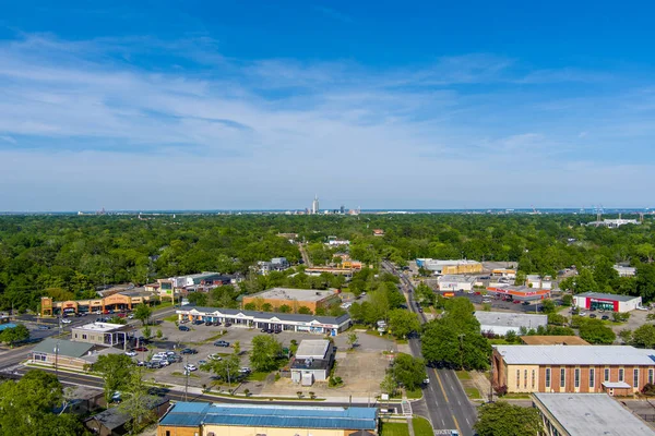 亚拉巴马州市区的城市天际线在市中心的地平线上 — 图库照片