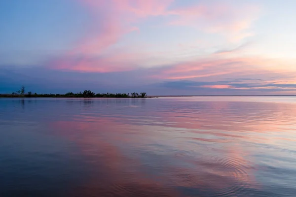 Захід Сонця Затоці Мобіл Травні Узбережжі Затоки Алабама — стокове фото