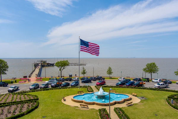 Der Städtische Pier Fairhope Alabama Der Mobile Bay — Stockfoto