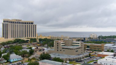 Biloxi, Mississippi kıyı şeridinin gökyüzü manzarası 