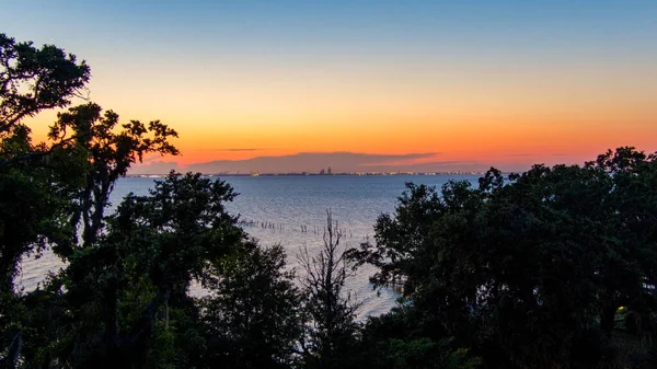 Затока Мобіл Під Час Заходу Сонця Макмілліан Блафф Дафна Алабама — стокове фото