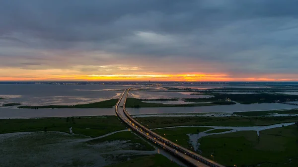 Дафна Алабама Восточный Берег Мобильного Залива Закате — стоковое фото