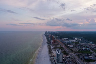 Orange Beach, Alabama Gün batımında 