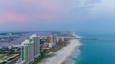 Orange Beach, Alabama Gün batımında 