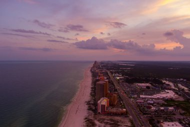 Orange Beach, Alabama Gün batımında 