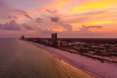 Orange Beach, Alabama Gün batımında 