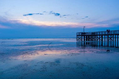 Mobile Bay at sunset in June of 2021 