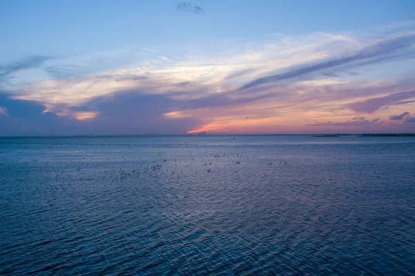 Mobile Bay Naplementekor Alabama Öböl Partján — Stock Fotó