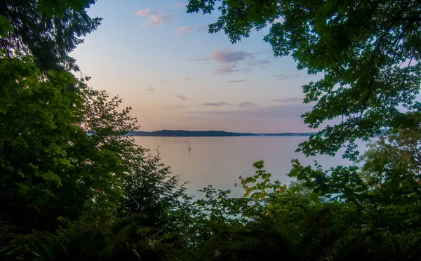 Olympia Washington Daki Puget Sound Gün Batımı — Stok fotoğraf