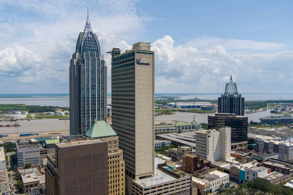 Skyline Baixa Mobile Alabama Setembro 2021 — Fotografia de Stock