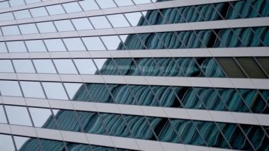 Moskow, Rusya, 30 Ağustos 2020, Moskova gökdelen Evrim Kulesi. Uluslararası iş merkezi. Sarmal cam.