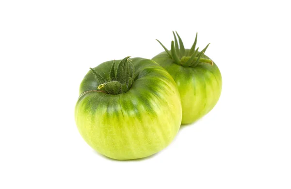 Green tomatoes on white background — Stock Photo, Image