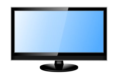 LCD TV monitörü, vektör illüstrasyonu