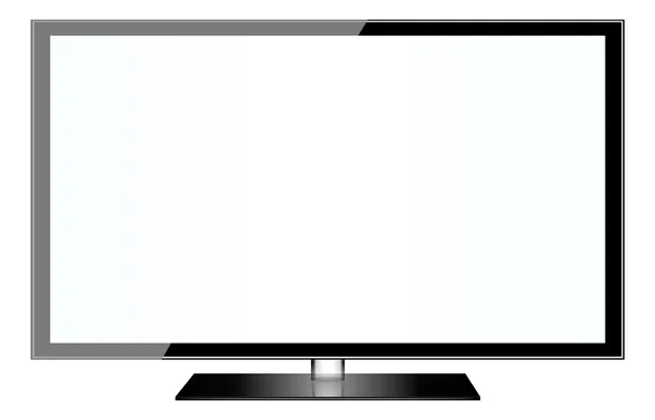 TV düz ekran lcd plazma gerçekçi vektör çizim — Stok Vektör