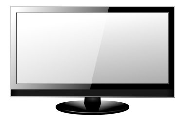 TV ekran gerçekçi vektör çizim