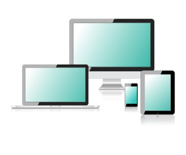 Tablet laptop telefon İzleyicisi vektör