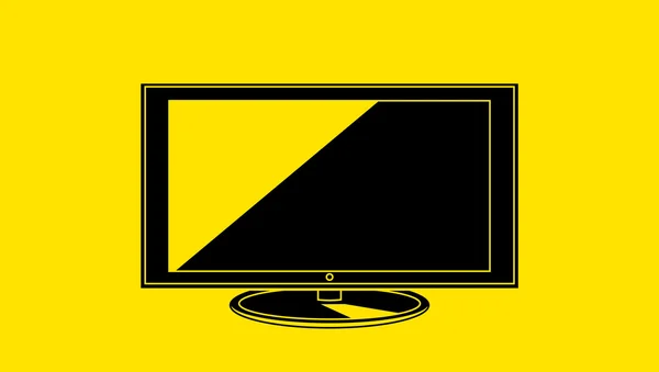 Conjunto de TV pantalla plana lcd, plasma vector realista — Vector de stock