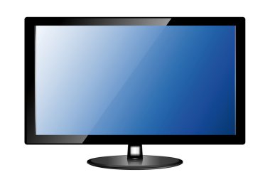 LCD TV monitörü, vektör illüstrasyonu.