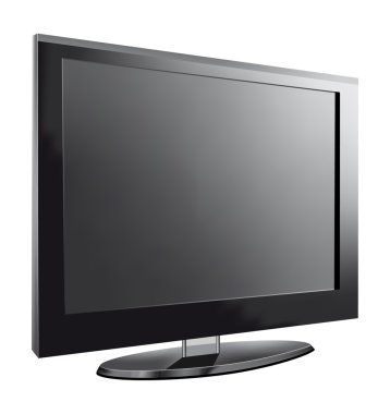 TV düz ekran lcd, plazma gerçekçi vektör çizimi.
