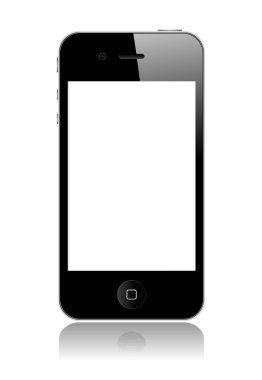 Fotoğraf Gerçekçi Çerçevesiz Akıllı Telefon Ekran Modeli Beyaz Üzerine İzole Edildi