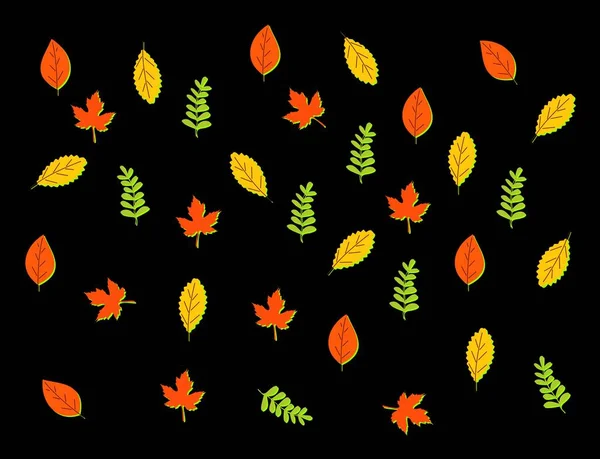 Set Abstract Leaves Vector Design Elements — Stock Vector