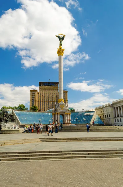 Kyiv Ukraine June 2016 View Independence Square Maidan Nezalezhnosti Kiev — 스톡 사진